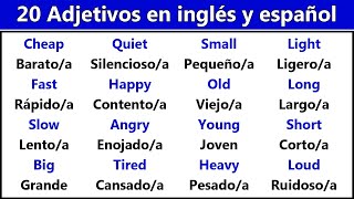 Amplía tus habilidades lingüísticas con estos 20 adjetivos esenciales en inglés y español  jes95 [upl. by Jemmie943]