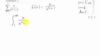 Integral Test Example 1 [upl. by Nylcaj]