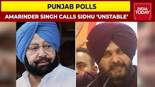 Captain Amarinder Singh Talks About Navjot Singh Sidhu Calls Him ‘Unstable’  Punjab Polls [upl. by Haleelahk]