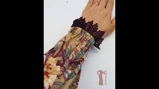 خياطة الكُم بالاستيك Sleeve sewing sewing sewinghacks sewingtips diy fashion sewingtutorial [upl. by Ithaman340]