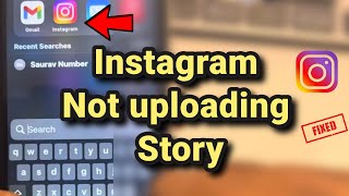 Instagram Story not uploading  how to fix [upl. by Esilanna]