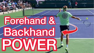 How To Add Power To Your Forehand amp Backhand Tennis Technique Explained [upl. by Acinna]