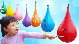 Learn Colors With Color Water Balloons For Children Finger Family Balloons Nursery Rhymes BaBiBum [upl. by Llieno]