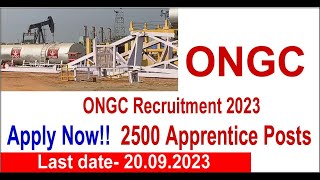 ONGC Recruitment 2023  ONGC apprentice 2023 [upl. by Atem]