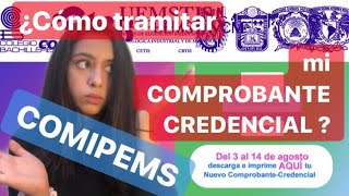 ¿Cómo sacar imprimir COMPROBANTE CREDENCIAL de COMIPEMSComipems será presencial y necesitas esto [upl. by Airetnohs650]