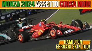 Monza 2024 Assetto Corsa Mod amp Formula Alpha 2024 Hamilton Ferrari Skin [upl. by Jory]