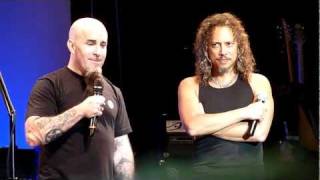 Kirk Hammett and Scott Ian About Cliff Burton Live in San Francisco December 7th 2011 [upl. by Ahsrats]