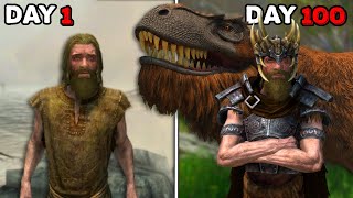 I Survived 100 Days in ARK Survival Skyrim [upl. by Emmalynn]