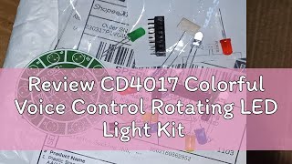 Review CD4017 Colorful Voice Control Rotating LED Light Kit Electronic Manufacturing DIY Kit Spare [upl. by Llehcal478]