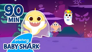 BOO Baby Shark Turns into a Ghost  Compilation  Halloween Story for Kids  Baby Shark Official [upl. by Notsuj134]