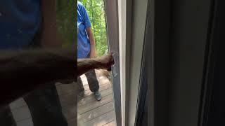 Cleaning and adjusting the patio door part two [upl. by Ari]