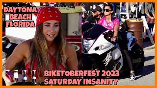 Daytona Biketoberfest  Saturday Insanity  4K  Bike Week [upl. by Dodd]