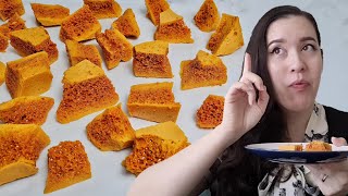 How To Make Honeycomb Recipe Easy Cinder Toffee  Hokey Pokey Recipe [upl. by Obeng]