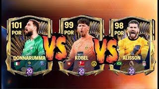 DONNARUMMA TOTS VS KOBEL TOTS VS ALISSON TOTS  ¿QUIEN ES EL MEJOR PORTERO DE FC MOBILE [upl. by Nnayelsel]