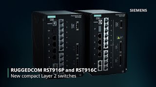 RUGGEDCOM RST916P and RST91C  Powerful 10 Gigabit compact switches [upl. by Redle]