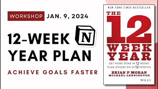 Lets build a 12week year planner system in Notion  Progress and Achieve Goals in 12 weeks ✨ [upl. by Eberta]