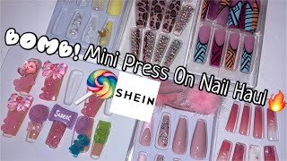 Shein press on nails Haul  BOMB🔥 Press on nails  Shein press on nails review  Nail Vlog [upl. by Anyrtak]