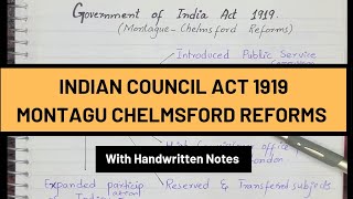 Indian Council Act 1919Montague Chelmsford ReformsPakistan Affairs CSS PMS Lectures [upl. by Ofilia845]