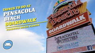 Pensacola Beach Boardwalk Exploring the Shops Restaurants and Beach during the Offseason [upl. by Ayifas]