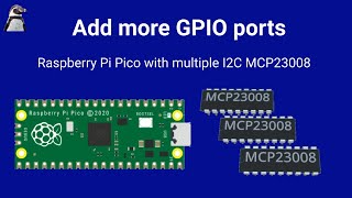 Using MCP23008 GPIO expanders with a Raspberry Pi Pico  with dual I2C devices [upl. by Llewen]