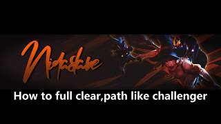 How to full clear Nidalee jungle Challenger S9 [upl. by Einahets]