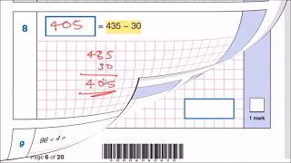 KS2 Maths SATS 2016  Paper 1 Arithmetic  Questions 1 to 9 [upl. by Emoraj377]