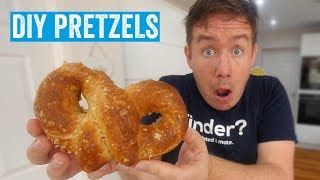 I made soft baked pretzels [upl. by Ahsirak]