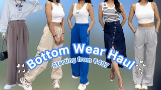 Bottom wear haul Try On Akankshi Singh myntra flipkart trendingfashion haul [upl. by Godfrey524]