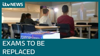 Schoolbased assessments to replace cancelled GCSEs and Alevels in England  ITV News [upl. by Malanie]