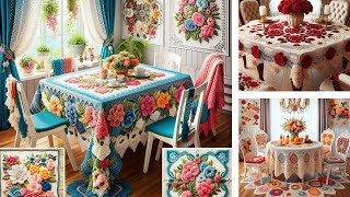 Latest Crochet Tablecloth Designs and Room Decoration Ideas [upl. by Odnolor]