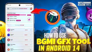 HOW TO USE BGMI GFX TOOL IN ANDROID 14 🤯 [upl. by Lukey565]