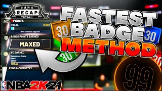 The FASTEST Method to Get ALL BADGES in NBA 2K21  Get Badges Fast on 2K21 Best Center Badges [upl. by Ume]