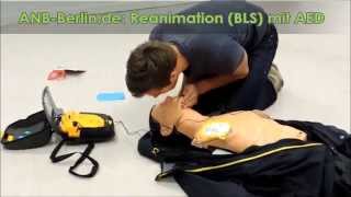 Wiederbelebung Reanimation Defibrillation mit AutomatisiertemExternenDefi AED Kammerflimmern [upl. by Wichern]