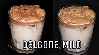 Dalgona Milo Recipe  How To Make Dalgona Milo Recipe  Without Eggs Or Without Cream  3 Minute [upl. by Savil]