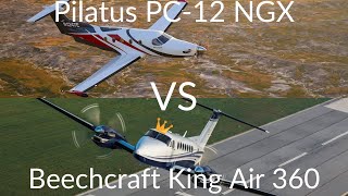 Pilatus PC12 NGX VS Beechcraft King Air [upl. by Morgun]