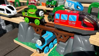 Brio amp Thomas the Tank Engine ☆Lots of rocks amp twotiered waterfall [upl. by Alliuqahs]