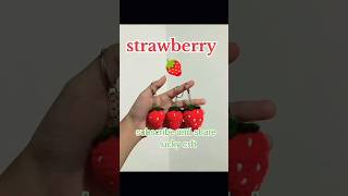 Strawberry part 2 crochet keychain yammyfruit strowberry 💓🍓😘🥰 [upl. by Pegg]