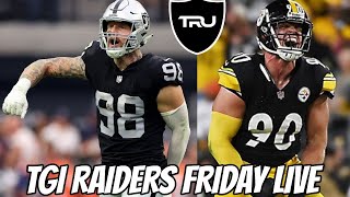 TGI RAIDERS FRIDAY LIVE STEELERS VS RAIDERS PREVIEW AP PRESSER [upl. by Ahsemik872]