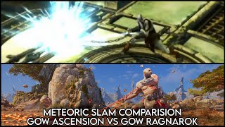 METEORIC SLAM COMPARISON GOW ASCENSION VS GOW RAGNAROK [upl. by Meris]