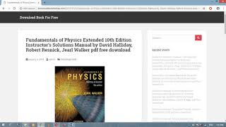 Fundamentals of Physics 10th Edition Solutions Manual by Halliday Resnick Walker pdf free download [upl. by Polk]