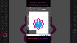 make flower unique style adobe illustrator cc design  TZ CENTER  how to make logo design shorts [upl. by Sihtam]