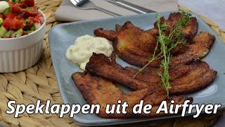 Airfryer basic recept Speklappen uit de Airfryer [upl. by Hollah]