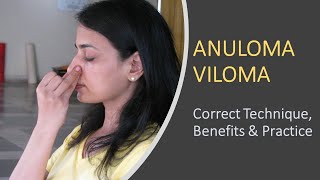 Anuloma Viloma Pranayama  Alternate Nostril Breathing [upl. by Christian]