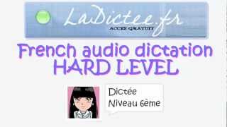 supervielleleboeuf  Dictée niveau 6ème  FLE  averagehard level [upl. by Eislek109]