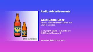 Gold Eagle Beer Radio Advertisement 2023 29s VisMin Version [upl. by Auqeenwahs]