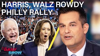 HarrisWalz Campaign Holds First Rally amp Republicans Call Walz quotTampon Timquot  The Daily Show [upl. by Redmond167]