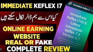 Immediate Keflex Earn Money Withdrawal Jazz Cash and Easy Paisa  Real or Fake Website immediate [upl. by Inge275]