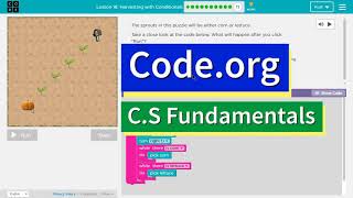 Codeorg Express Lesson 1911 Harvesting with Conditionals  Answers Explained  CS Fundamentals [upl. by Normalie209]