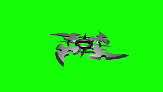 Shuriken ThrowingStar Green Screen HD [upl. by Pallaten882]