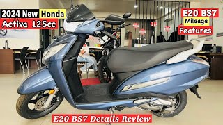 2024🔥New Honda Activa 125 cc Disc Brake Full Review  Price Mileage Features   Honda Activa 125 [upl. by Seibold853]